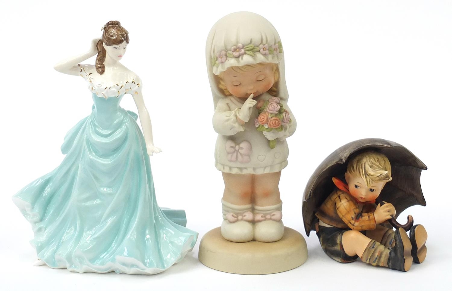 Collectable china comprising Lucie Attwell figurine Here Comes the Bride God Bless Her, Coalport