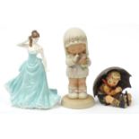 Collectable china comprising Lucie Attwell figurine Here Comes the Bride God Bless Her, Coalport