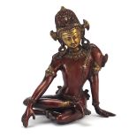 Thai patinated bronze figure of a deity, 24cm high : For Further Condition Reports Please Visit
