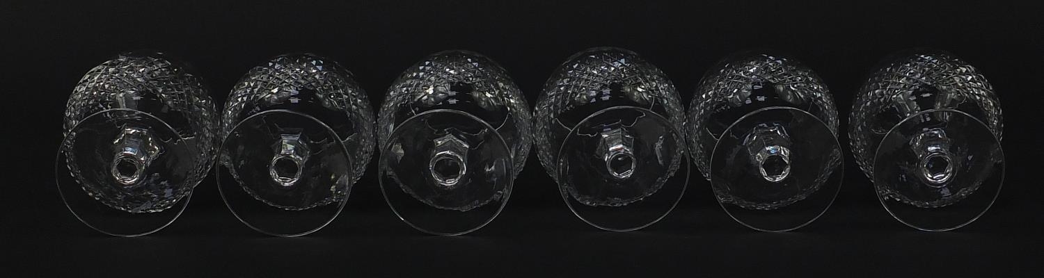 Set of six Waterford Crystal Colleen pattern brandy glasses with box, 13cm high : For Further - Image 7 of 8