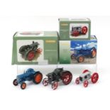 Universal Hobbies, three 1:16 scale model die cast tractors with boxes comprising LANDINI, Super