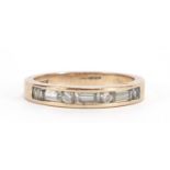 14ct gold cubic zirconia half eternity ring, size M, 2.7g : For Further Condition Reports Please