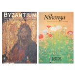 Two British Museum posters including Byzantium and Nihonga, framed and glazed, the largest 68.5cm