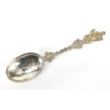 George Fox, Victorian silver apostle spoon, London 1870, 18cm in length, 57.8g : For Further