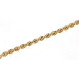 9ct gold rope twist necklace, 45cm in length, 5.7g : For Further Condition Reports Please Visit