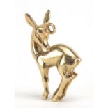 9ct gold faun charm, 2.5cm high, 5.2g : For Further Condition Reports Please Visit Our Website -