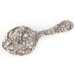 Goldsmiths & Silversmiths Co Ltd, Victorian cast silver naturalistic pierced spoon, London 1897,