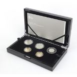 Elizabeth II 2015 silver proof commemorative coin set by The Royal Mint with fitted case and