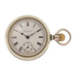 Elgin, vintage gentlemen's open face pocket watch with subsidiary dial, the movement numbered