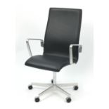 Arne Jacobsen for Fritz Hansen, 3273C Oxford chair, 105cm high : For Further Condition Reports