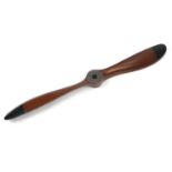 Large military interest hardwood propeller, 195cm in length : For Further Condition Reports Please
