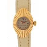 Rolex, ladies 18ct gold Precision manual wind with two straps, the case 16mm wide : For Further