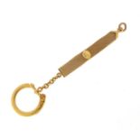 18ct gold keychain, 10cm in length, 12.0g : For Further Condition Reports Please Visit Our Website -