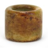 Chinese hardstone archer's ring, 3.6cm in diameter : For Further Condition Reports Please Visit