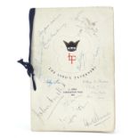 Lord's Taverners 1953 programme with signatures including Jack Hawkins, Nigel Patrick, Stirling