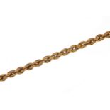 9ct gold rope twist necklace, 46cm in length, 14.0g : For Further Condition Reports Please Visit Our