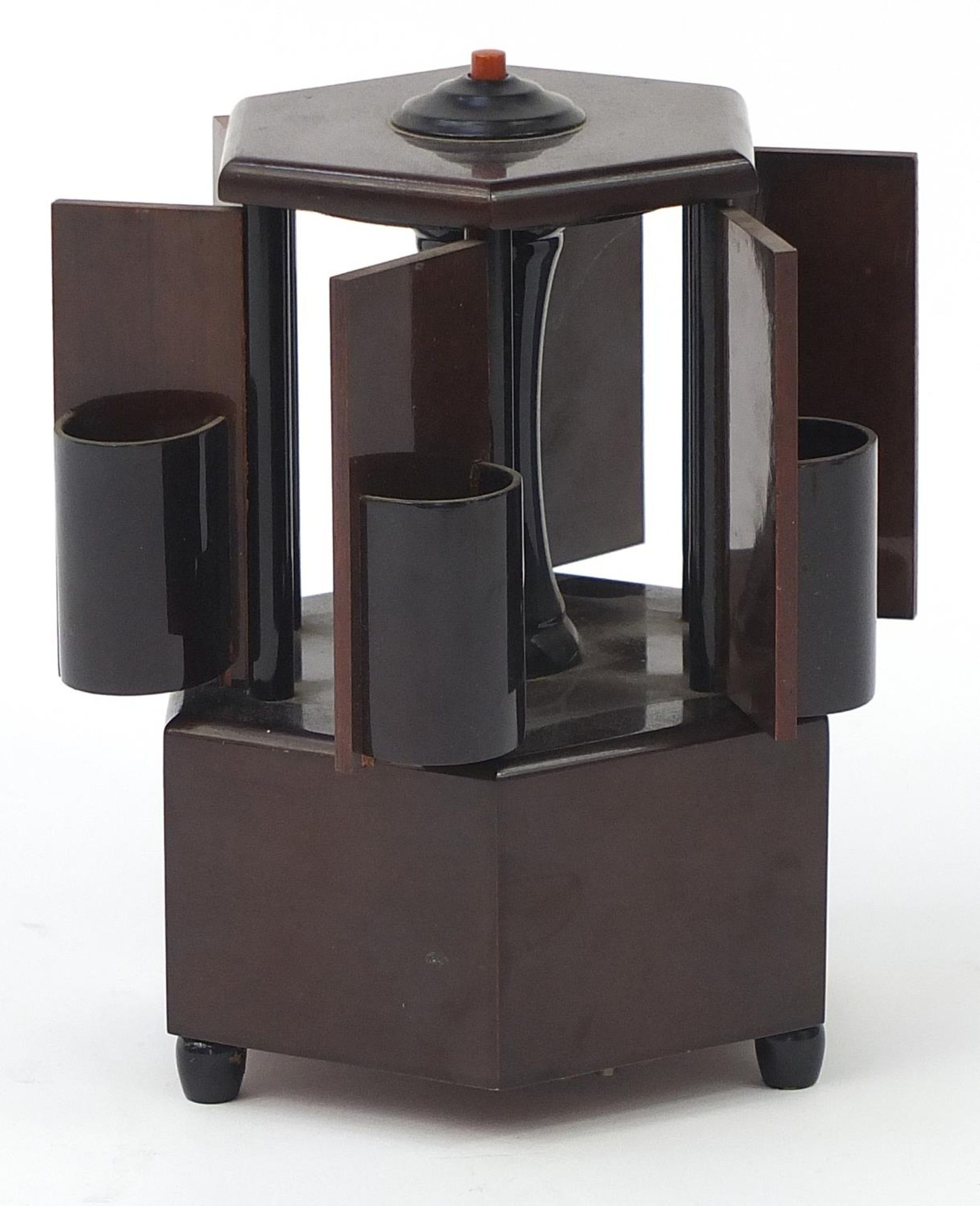 Vintage Art Deco design clockwork musical cigarette dispenser, 18.5cm high : For Further Condition - Image 2 of 8
