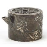Chinese silver coloured metal teapot, 6.5cm in length : For Further Condition Reports Please Visit