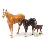 Large Beswick Tang horse and two others, the largest 28.5cm high : For Further Condition Reports