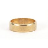 9ct gold wedding band, size Q, 3.8g : For Further Condition Reports Please Visit Our Website -