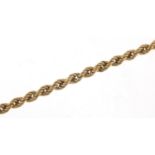 9ct gold rope twist necklace, 46cm in length, 5.6g : For Further Condition Reports Please Visit