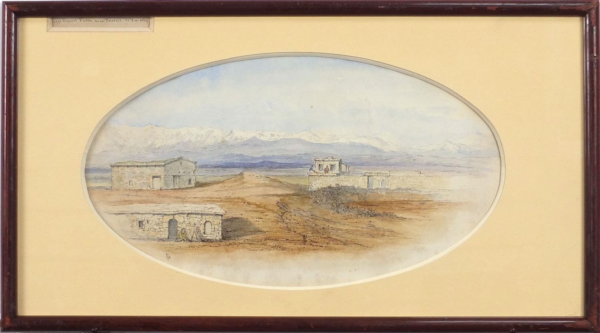 Sir John Gilbert RA - Distant view of Tarsus and Haggi Bozan Farm, two 19th century watercolours, - Image 13 of 24