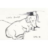 David Hockney - Little Boodge, 1990's lithograph, details verso, unframed, 42cm x 28cm PROVENANCE: