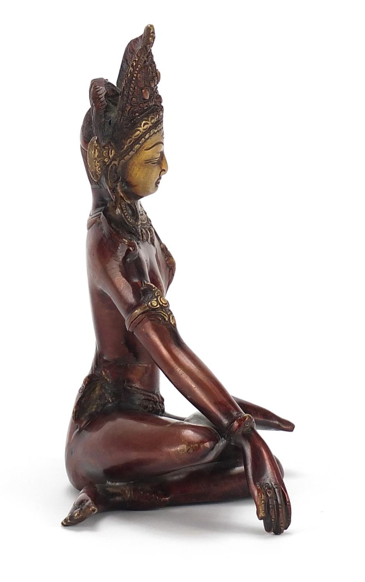 Thai patinated bronze figure of a deity, 24cm high : For Further Condition Reports Please Visit - Image 5 of 7