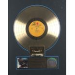 Jimi Hendrix The Cry of love RIAA Gold Sales award presented to Mitch Mitchell to commemorate the