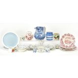 Antique and later china including Danish Furnivals Ltd blue and white and Mason's ironstone : For
