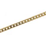 9ct gold curb link necklace, 54cm in length, 15.7g : For Further Condition Reports Please Visit