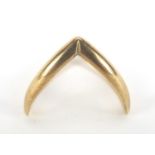 9ct gold herringbone ring, size L, 2.3g : For Further Condition Reports Please Visit Our Website -