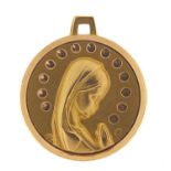 Continental gold Madonna pendant, 2.3cm high, 3.3g : For Further Condition Reports Please Visit