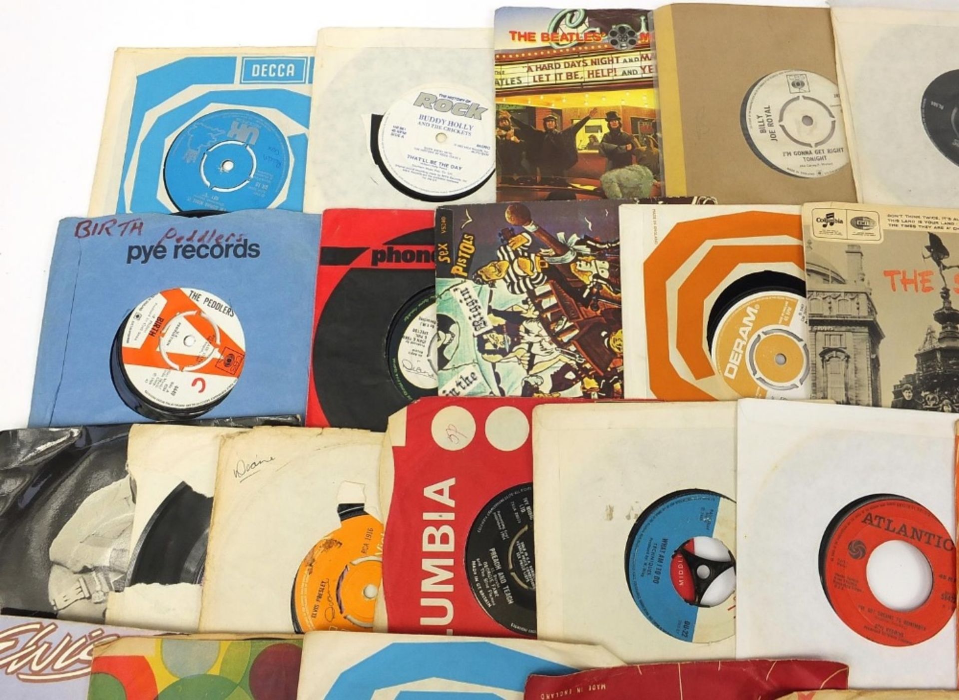Collection of 45rpm singles including Hedge Hoppers Anonymous, Elvis Presley, David Bowie, Archie - Image 24 of 32