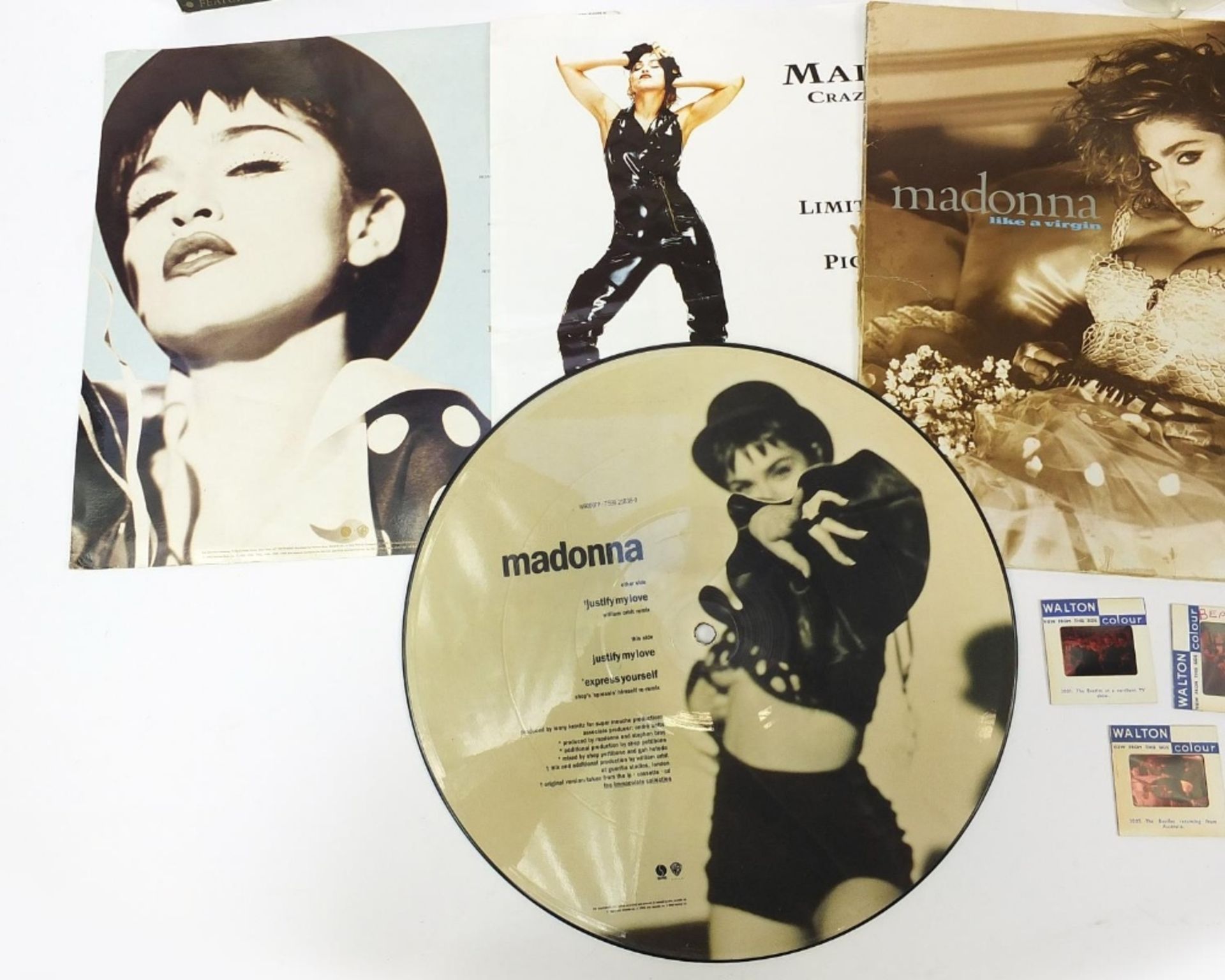 Madonna picture discs and vinyl LP's together with five Beatles Walton photographic slides including - Bild 4 aus 6