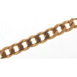 9ct gold curb link bracelet, 20cm in length, 30.5g : For Further Condition Reports Please Visit