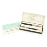 Parker 51 fountain pen and propelling pencil housed in a fitted box : For Further Condition
