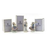 Three Lladro figures with boxes, numbers 4809, 5221 and 5223, the largest 22cm high : For Further