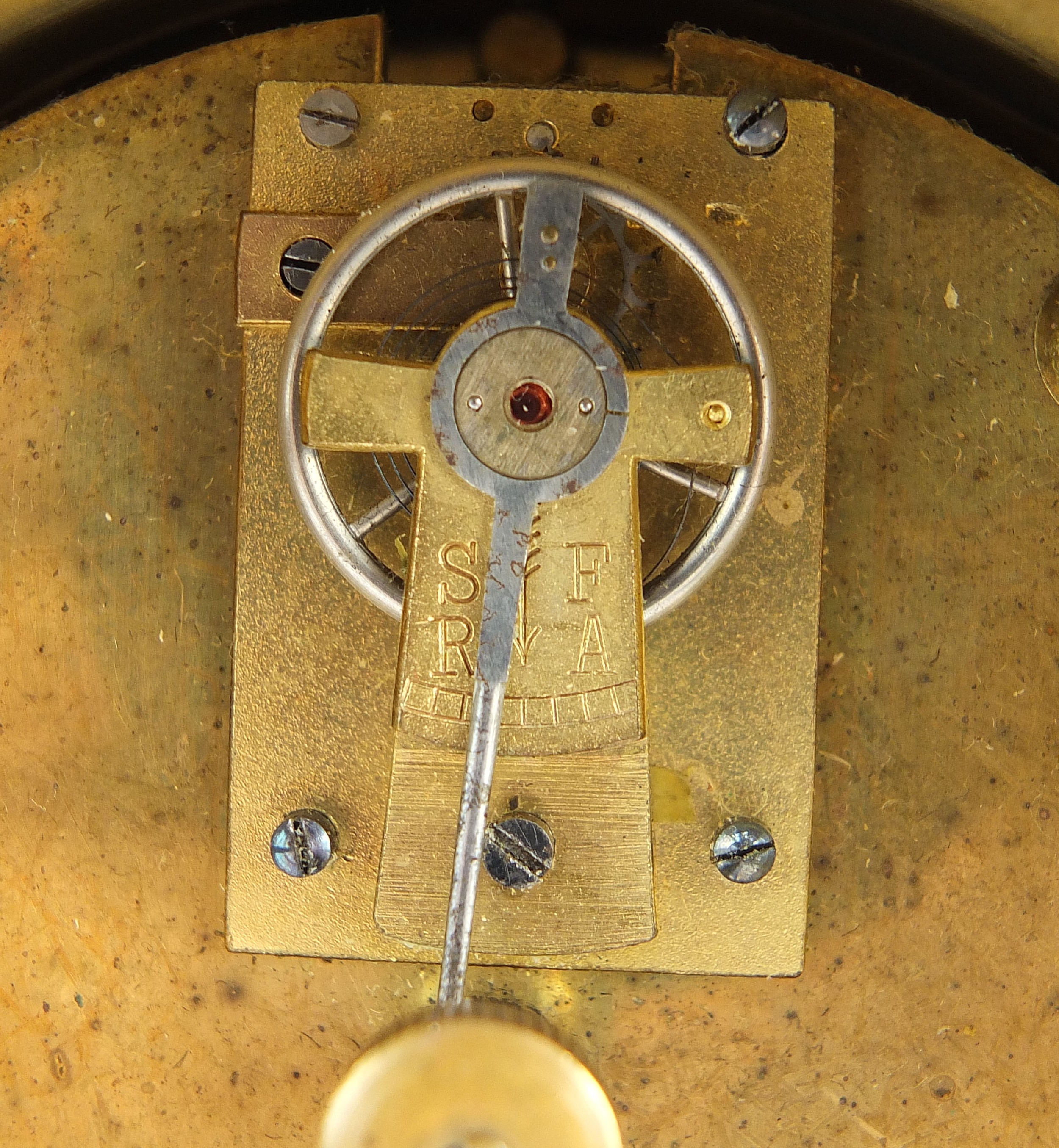 Edwardian inlaid mahogany inlaid mantle clock with Roman numerals, 25.5cm wide : For Further - Image 15 of 18