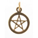 9ct gold star of David pendant, 1.8cm high, 1.6g : For Further Condition Reports Please Visit Our