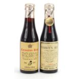 Two commemorative bottles of alcohol comprising Coronation Brew Thomas Hardy's ale : For Further