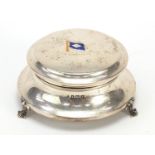 Shipping interest Blue Funnel Line TSS Antenor silver and enamel inkwell by Mappin & Webb Birmingham