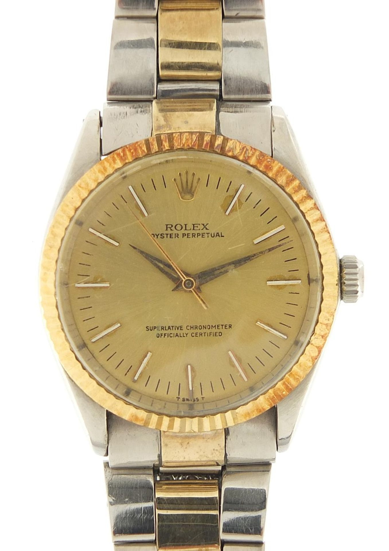 Rolex, gentlemen's Oyster Perpetual automatic wristwatch, 33.5mm in diameter : For Further Condition