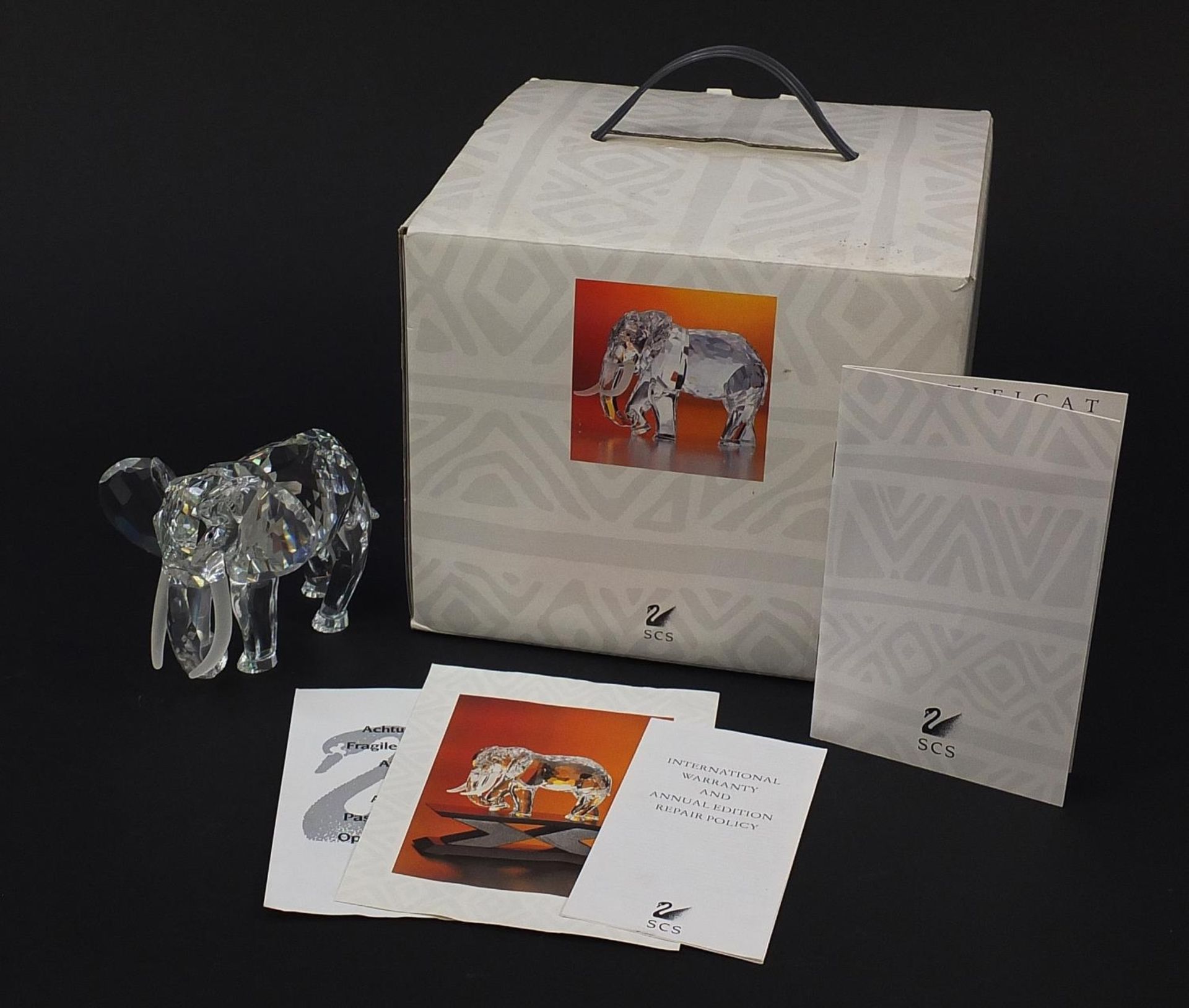 Swarovski Crystal Inspiration Africa elephant, Annual Edition 1993 with box, 10cm in length : For