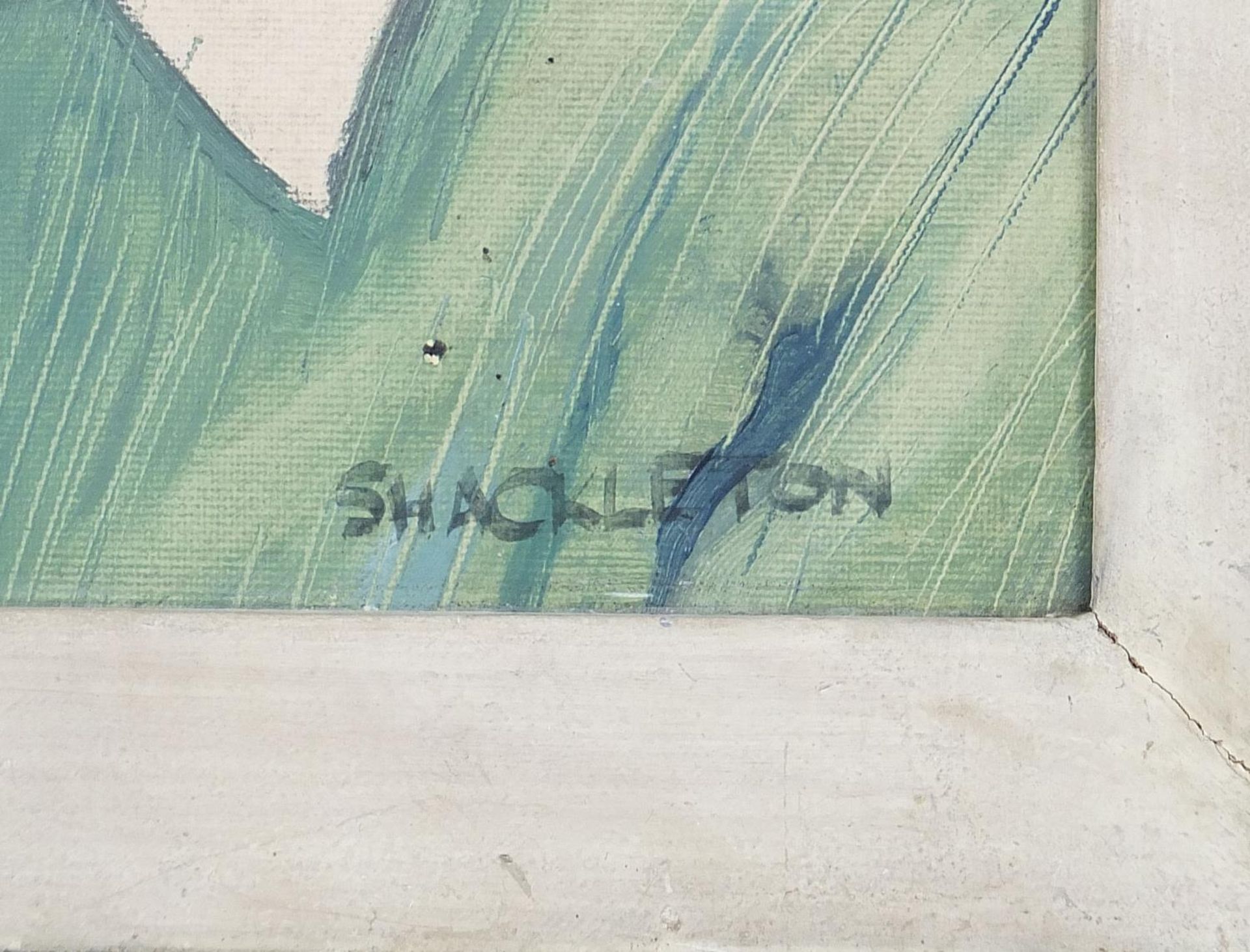 Shackleton - Portrait of a gentleman, oil on board, framed, 39cm x 28cm excluding the frame : For - Bild 3 aus 4