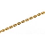 9ct gold rope twist necklace, 50cm in length, 5.8g : For Further Condition Reports Please Visit