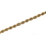 9ct gold rope twist necklace, 46cm in length, 5.7g : For Further Condition Reports Please Visit