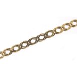 9ct gold double curb link necklace, 46cm in length, 16.3g : For Further Condition Reports Please