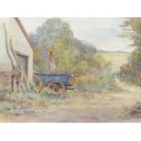 Arthur Hurst 1937 - Back of Westbrook house, signed watercolour, mounted, framed and glazed, 36cm