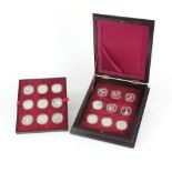 Queen Elizabeth II 40th Anniversary Coronation Collection comprising eighteen silver proof coins